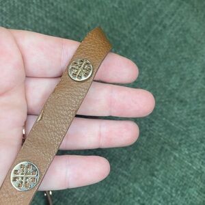 Brown Leather Strap with Gold Accents